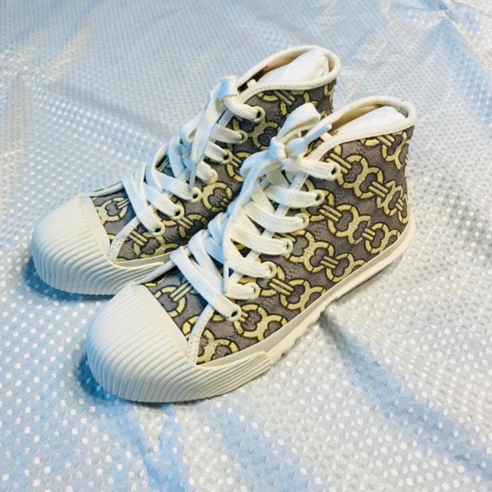 Tory burch Jacquard Rubber-Paneled
Sneakers -‎ White
